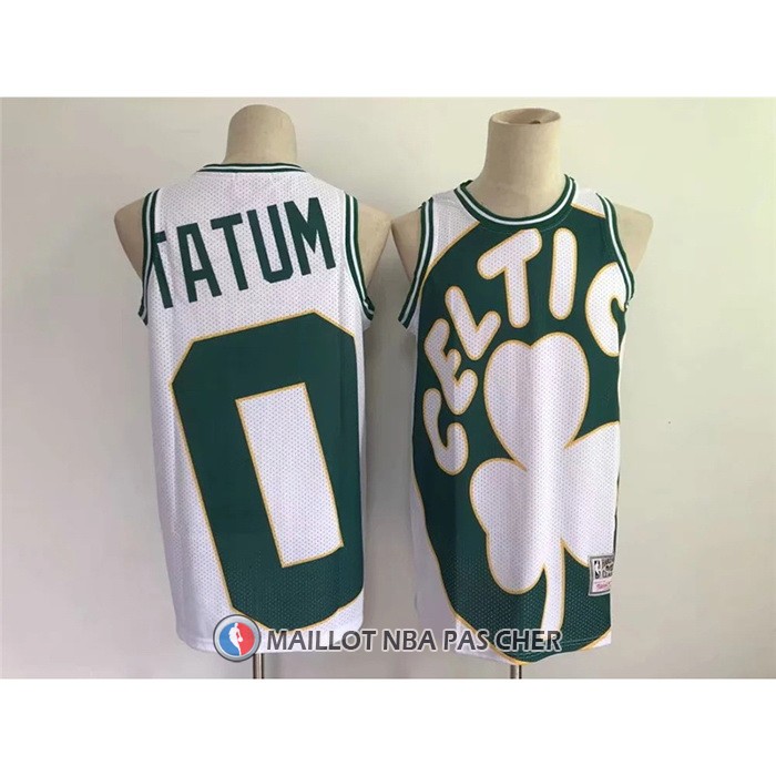 Maillot Boston Celtics Jayson Tatum Mitchell & Ness Big Face Blanc